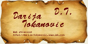 Darija Tokanović vizit kartica